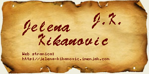 Jelena Kikanović vizit kartica